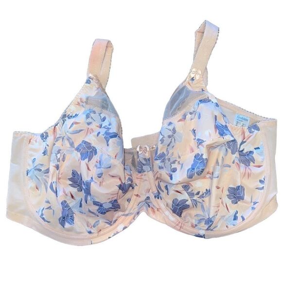 GODDESS- KAYLA Pink Floral GD6162 Serenity UW Full Coverage Bra, Plus Size 44I - Picture 3 of 14